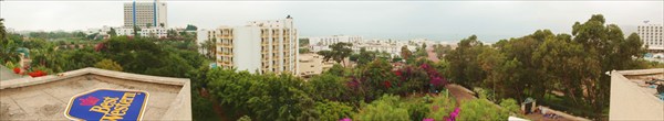 Вид на океан с крыши отеля в Агадире